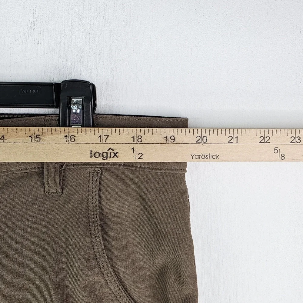 Prana Pants Mens 38X32‎ Tan Zion II Slim Performance Nylon Hiking Outdoor Logo